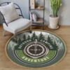 Camping Outdoor Round Carpet Floor Rug Living Room Bedroom Decor Round Area Rug Carpet