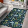 Camping Pattern 2 Rug Sport Decor Gift Floor Decor Living Room Carpet Rug Area Rug - 127df1cca3b9