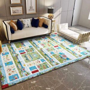 Camping Pattern 3 Rug Sport Decor Gift Floor Decor Living Room Carpet Rug Area Rug - 5fcd91b3a327