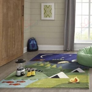 Camping Pattern 4 Rug Sport Decor Gift Floor Decor Living Room Carpet Rug Area Rug - 1858f98d5ace