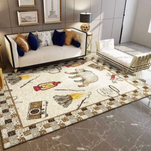 Camping Pattern 5 Rug Sport Decor Gift Floor Decor Living Room Carpet Rug Area Rug - d716cdbe1ce6