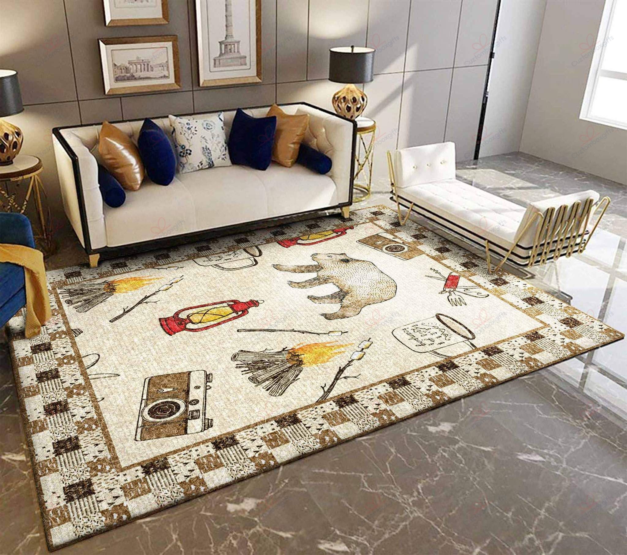 Camping Pattern 5 Rug Sport Decor Gift Floor Decor Living Room Carpet Rug Area Rug - d716cdbe1ce6 Camping Pattern 5 Rug Sport Decor Gift Floor Decor Living Room Carpet Rug Area Rug - d716cdbe1ce6