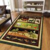Camping Pattern 8 Rug Sport Decor Gift Floor Decor Living Room Carpet Rug Area Rug - f9fbb287bbc4