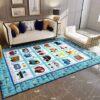 Camping Pattern Rug Sport Decor Gift Floor Decor Living Room Carpet Rug Area Rug - 9dc09fc0920b