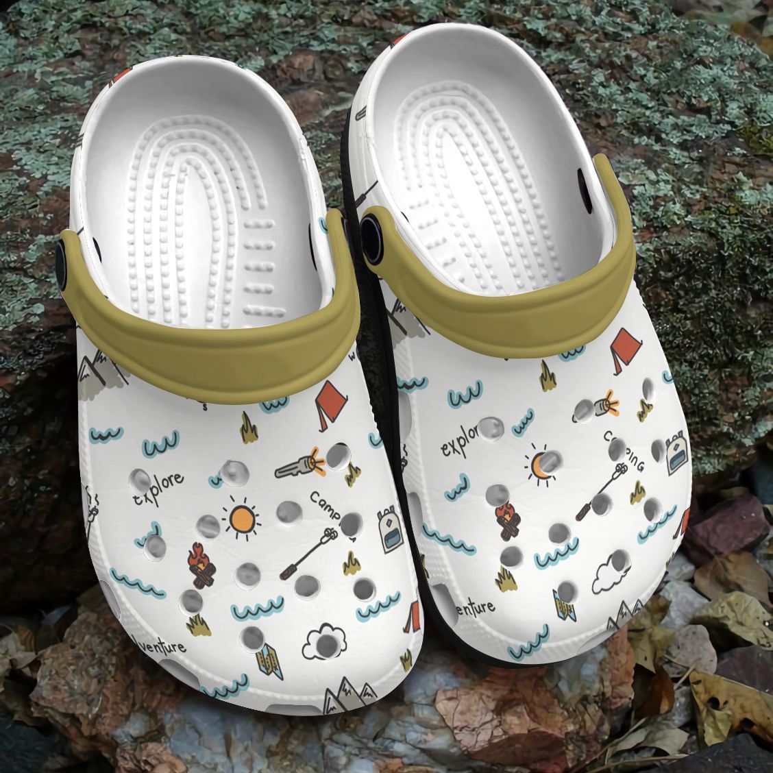 Camping Pattern Personalized Clog Custom Crocs Comfortablefashion Style Comfortable For Women Men Kid Print 3D Camping Pattern Personalized Clog Custom Crocs Comfortablefashion Style Comfortable For Women Men Kid Print 3D