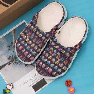 Camping Pattern Sku 452 Crocs Clog Clog Shoes