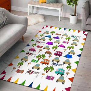 Camping Peace Van Rug Sport Decor Gift Floor Decor Living Room Carpet Rug Area Rug - d5b1ccabc20d