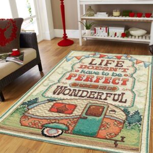 Camping Perfect Life Rug Sport Decor Gift Floor Decor Living Room Carpet Rug Area Rug - ca652a24f526