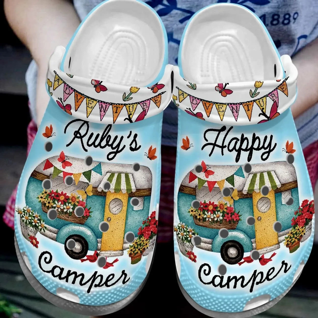 Camping Personalize Clog Custom Crocs Fashionstyle Comfortable For Women Men Kid Print 3D 8 Colors Happy Camper Camping Personalize Clog Custom Crocs Fashionstyle Comfortable For Women Men Kid Print 3D 8 Colors Happy Camper
