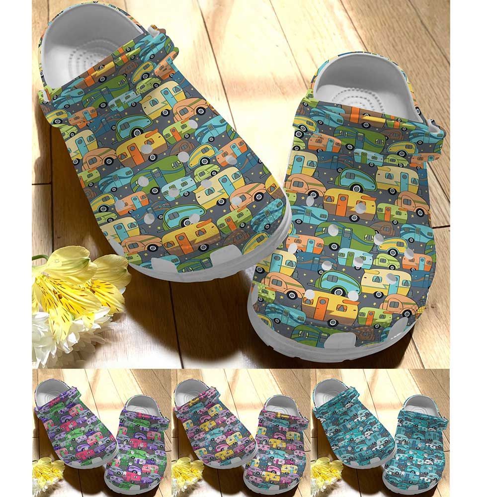 Camping Personalize Clog Custom Crocs Fashionstyle Comfortable For Women Men Kid Print 3D Whitesole Cozy Camper Camping Personalize Clog Custom Crocs Fashionstyle Comfortable For Women Men Kid Print 3D Whitesole Cozy Camper