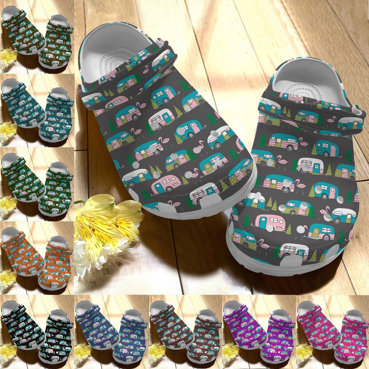 Camping Personalize Clog Custom Crocs Fashionstyle Comfortable For Women Men Kid Print 3D Whitesole Love Camping Color Series Camping Personalize Clog Custom Crocs Fashionstyle Comfortable For Women Men Kid Print 3D Whitesole Love Camping Color Series
