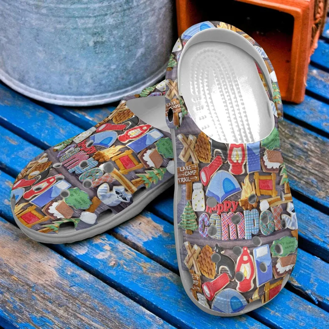 Camping Personalized Clog Custom Crocs Comfortablefashion Style Comfortable For Women Men Kid Print 3D Camper Felice Camping Personalized Clog Custom Crocs Comfortablefashion Style Comfortable For Women Men Kid Print 3D Camper Felice