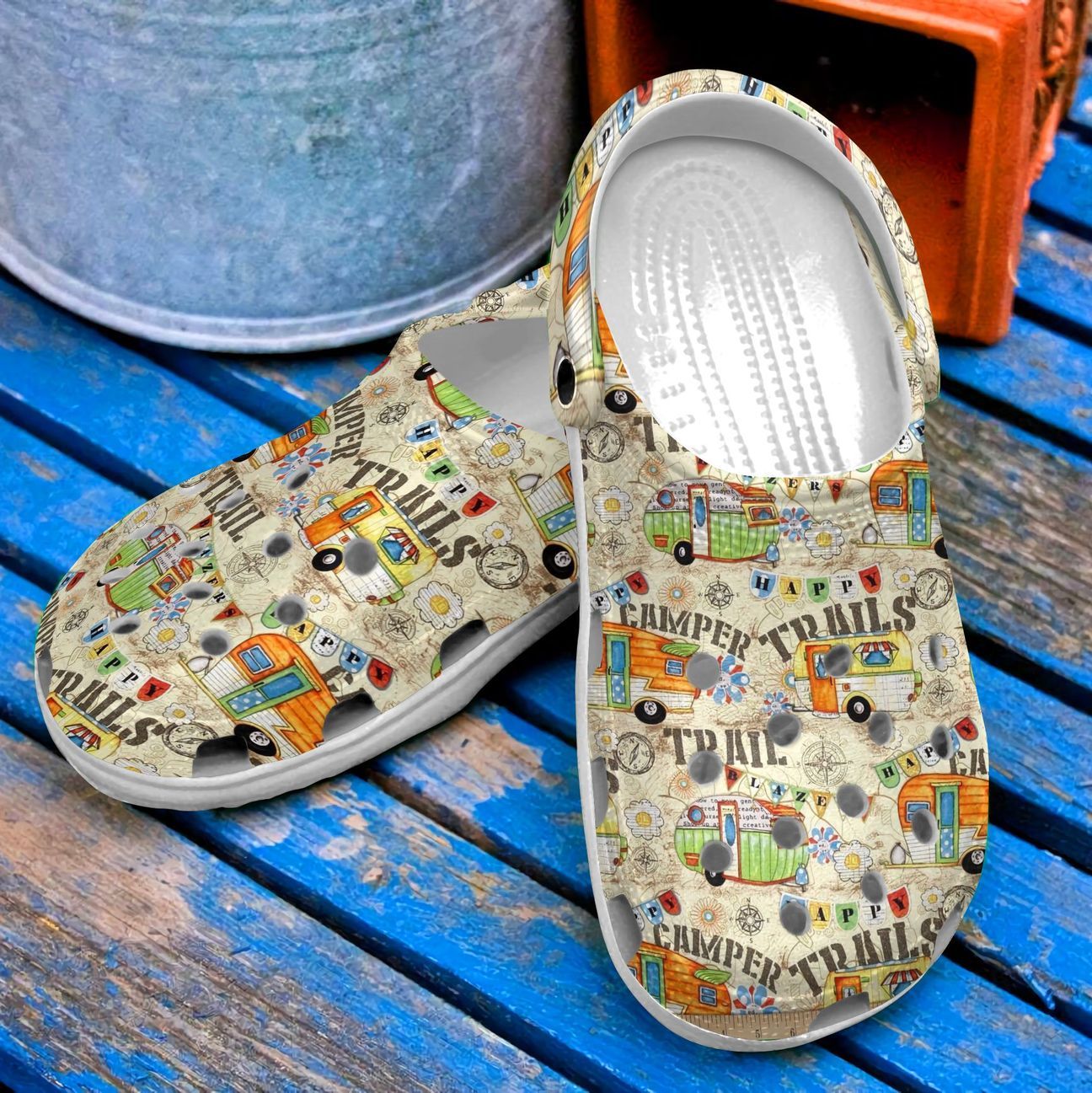 Camping Personalized Clog Custom Crocs Comfortablefashion Style Comfortable For Women Men Kid Print 3D Camper Trails Camping Personalized Clog Custom Crocs Comfortablefashion Style Comfortable For Women Men Kid Print 3D Camper Trails