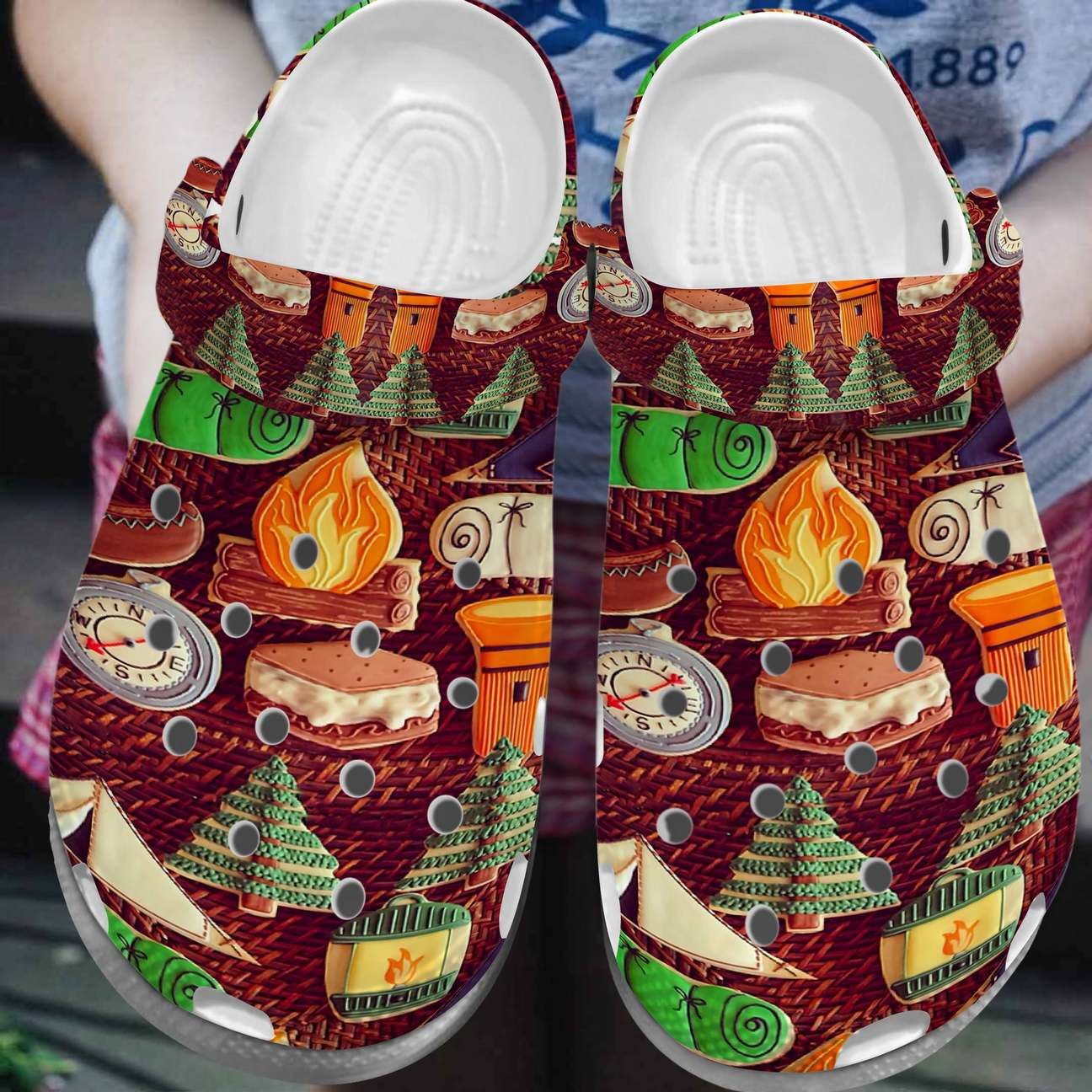 Camping Personalized Clog Custom Crocs Comfortablefashion Style Comfortable For Women Men Kid Print 3D Camping Lucky Charm Camping Personalized Clog Custom Crocs Comfortablefashion Style Comfortable For Women Men Kid Print 3D Camping Lucky Charm