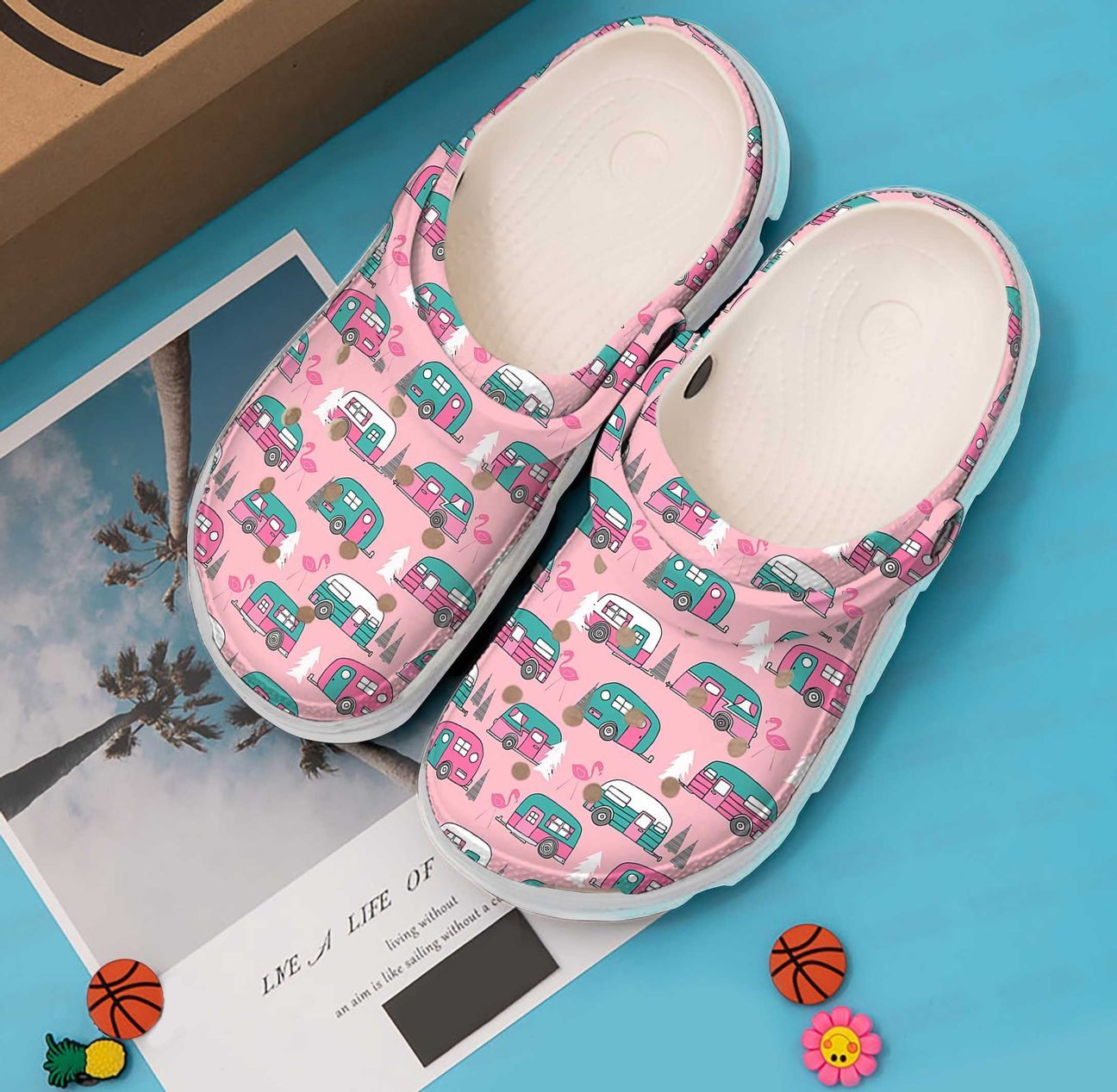 Camping Personalized Clog Custom Crocs Comfortablefashion Style Comfortable For Women Men Kid Print 3D Pink Camper Pattern Camping Personalized Clog Custom Crocs Comfortablefashion Style Comfortable For Women Men Kid Print 3D Pink Camper Pattern