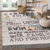 Camping Rules 2 Rug Sport Decor Gift Floor Decor Living Room Carpet Rug Area Rug - ebb42a67e978