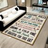 Camping Rules Rug Sport Decor Gift Floor Decor Living Room Carpet Rug Area Rug - f7bbffd3ae59