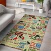 Camping Rules Rug Sport Decor Gift Floor Decor Living Room Carpet Rug Area Rug - 1f289170a645
