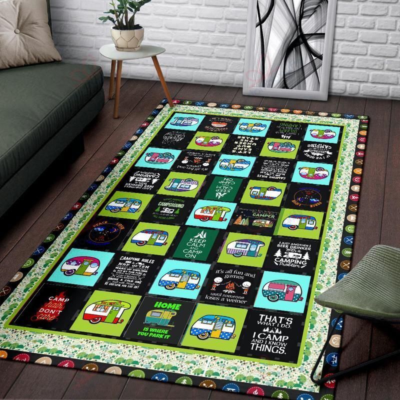 Camping Square Quote Rug Sport Decor Gift Floor Decor Living Room Carpet Rug Area Rug - 21ff933154ac Camping Square Quote Rug Sport Decor Gift Floor Decor Living Room Carpet Rug Area Rug - 21ff933154ac
