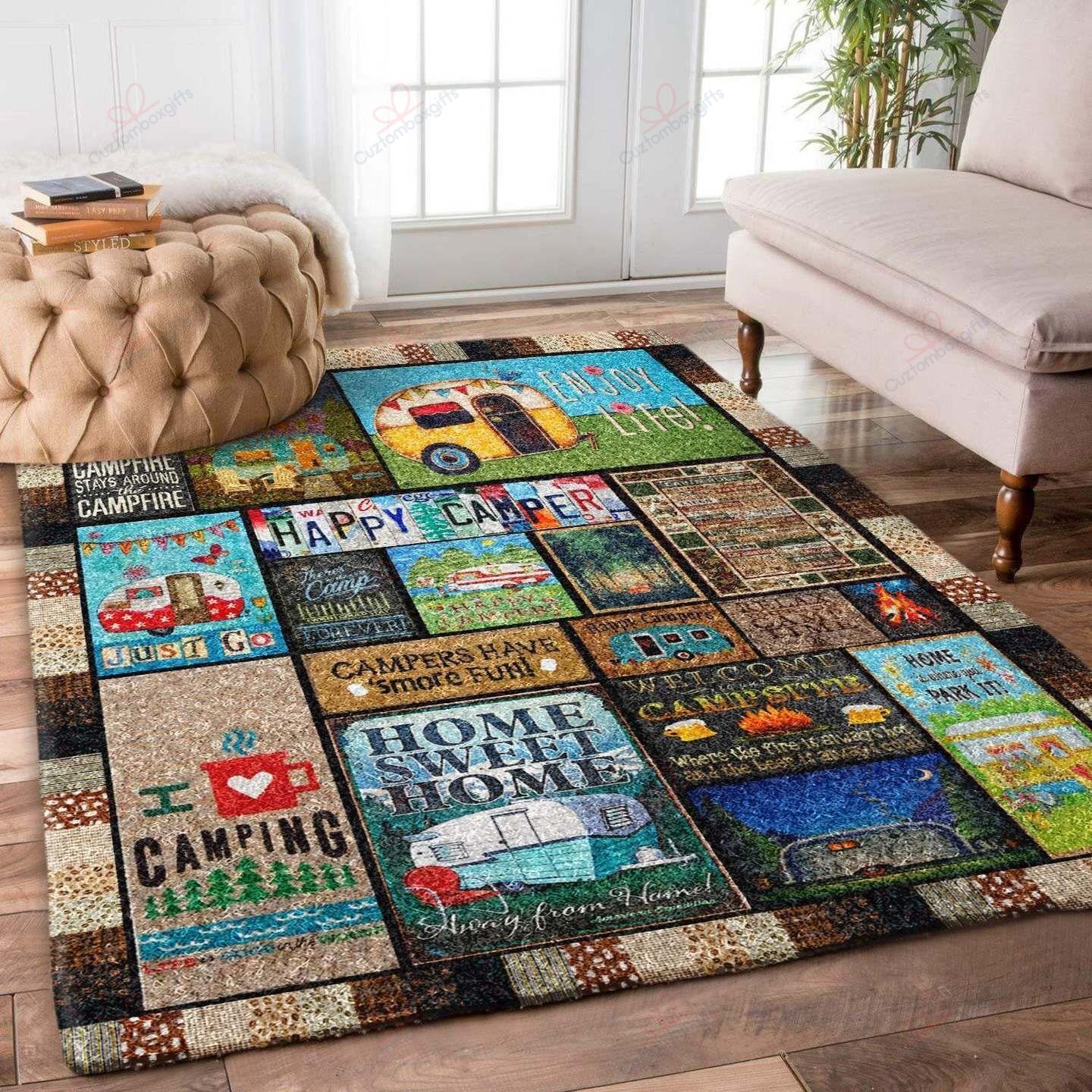 Camping Square Quotes Rug Sport Decor Gift Floor Decor Living Room Carpet Rug Area Rug - 3c4a064ff5ee Camping Square Quotes Rug Sport Decor Gift Floor Decor Living Room Carpet Rug Area Rug - 3c4a064ff5ee