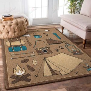 Camping Symbols 1 Rug Sport Decor Gift Floor Decor Living Room Carpet Rug Area Rug - 09d5fd5875a0