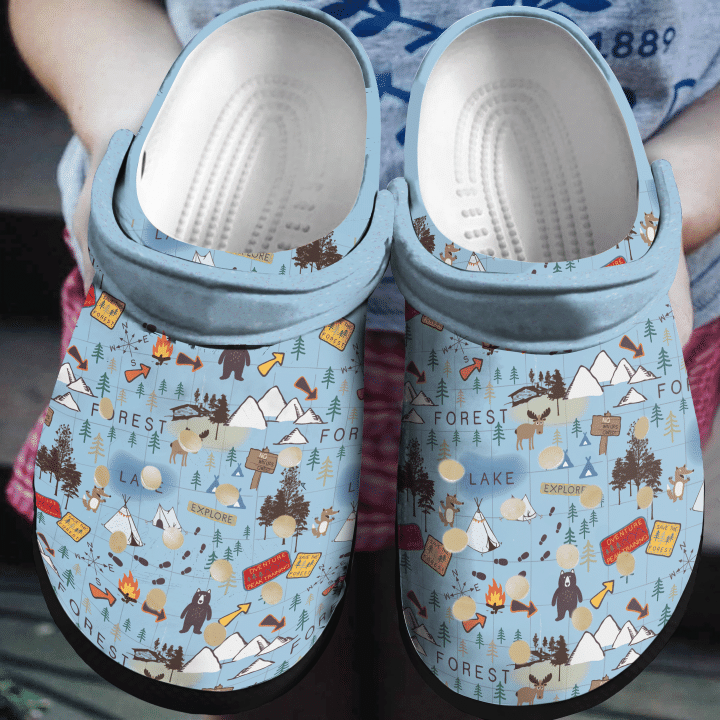 Camping The Forest Map Sku 478 Crocs Crocband Clog Comfortable For Mens Womens Classic Clog Water Shoes Camping The Forest Map Sku 478 Crocs Crocband Clog Comfortable For Mens Womens Classic Clog Water Shoes
