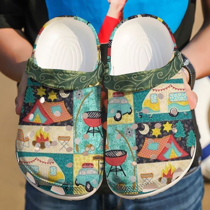 Camping Vibe Sku 403 Crocs Crocband Clog Comfortable For Mens Womens Classic Clog Water Shoes Camping Vibe Sku 403 Crocs Crocband Clog Comfortable For Mens Womens Classic Clog Water Shoes