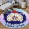Camping Wander Women Loyalty Round Carpet Floor Rug Living Room Bedroom Decor Round Area Rug Carpet