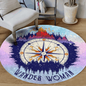 Camping Wander Women Loyalty Round Carpet Floor Rug Living Room Bedroom Decor Round Area Rug Carpet