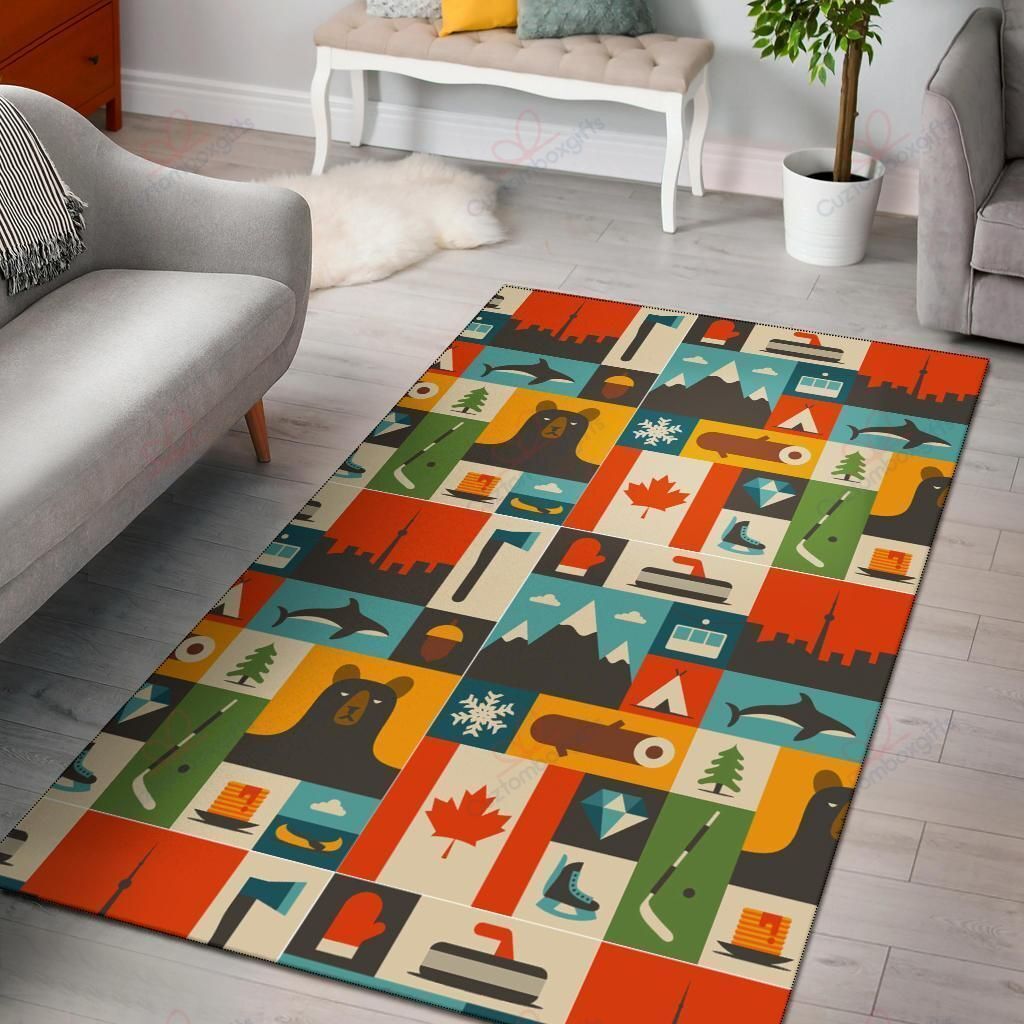 Canada Pattern Rug Sport Decor Gift Floor Decor Living Room Carpet Rug Area Rug - e0b926e60d1b Canada Pattern Rug Sport Decor Gift Floor Decor Living Room Carpet Rug Area Rug - e0b926e60d1b