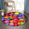 Candy Round Carpet Floor Rug Living Room Bedroom Decor Round Area Rug Carpet