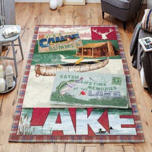 Canoe Lodge Rug Sport Decor Gift Floor Decor Living Room Carpet Rug Area Rug - a7ae8a9ed6ab
