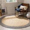 Cape Cod Modena Coastal Round Carpet Floor Rug Living Room Bedroom Decor Round Area Rug Carpet