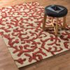 Capri Ivory Coral Pattern Rug Sport Decor Gift Floor Decor Living Room Carpet Rug Area Rug - c5b1a652c21f