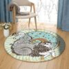 Capricorn Round Carpet Floor Rug Living Room Bedroom Decor Round Area Rug Carpet