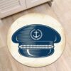 Captain Hat Round Carpet Floor Rug Living Room Bedroom Decor Round Area Rug Carpet