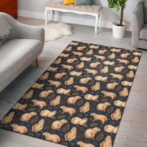 Capybara Pattern 2 Rug Sport Decor Gift Floor Decor Living Room Carpet Rug Area Rug - d9f94dcd0e91