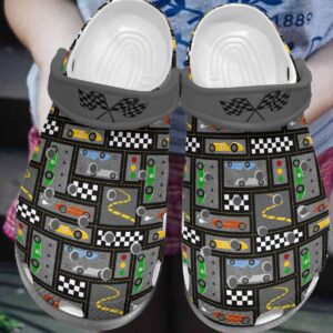 Car Racing Personalize Clog Custom Crocs Fashionstyle Comfortable For Women Men Kid Print 3D Vintage Racing