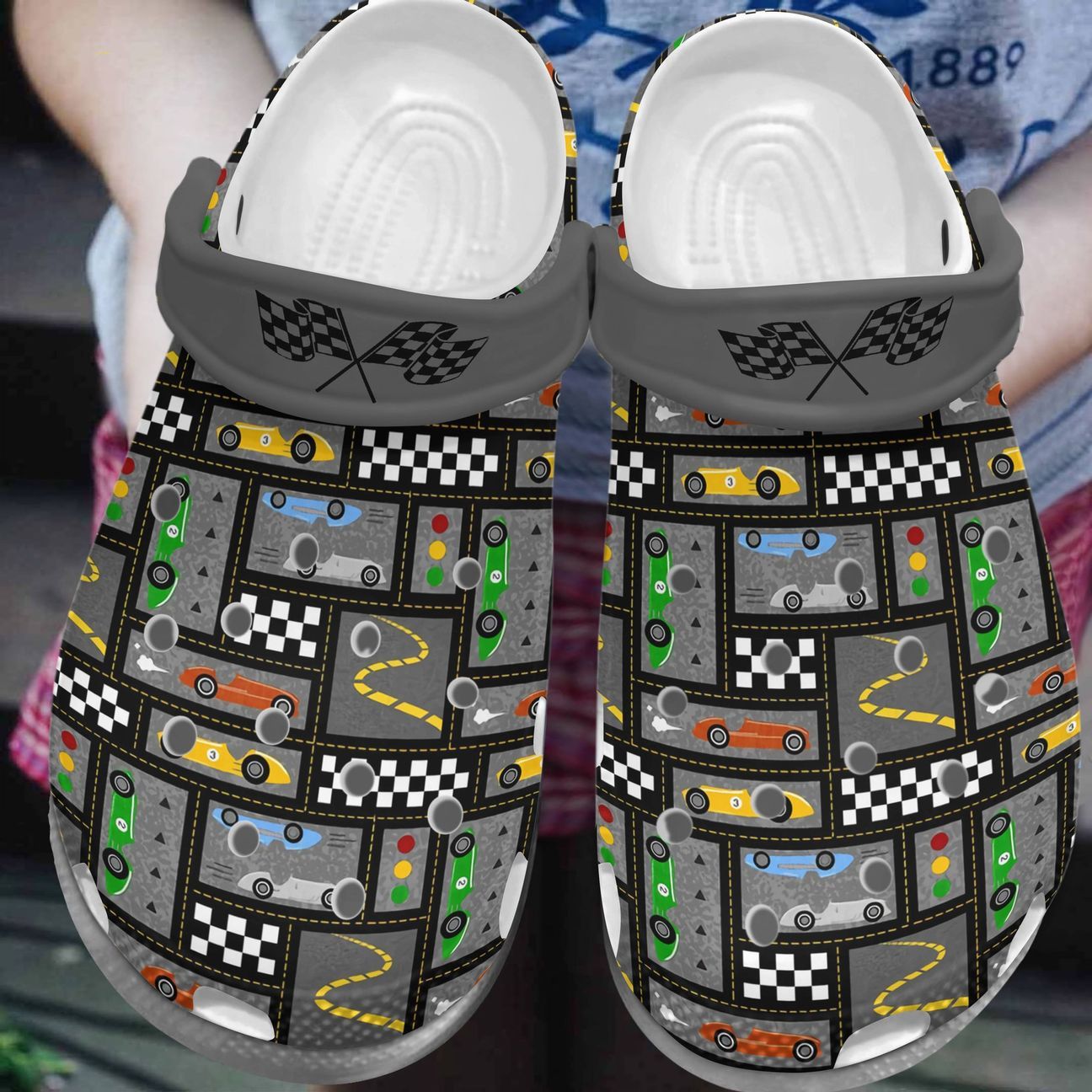 Car Racing Personalize Clog Custom Crocs Fashionstyle Comfortable For Women Men Kid Print 3D Vintage Racing Car Racing Personalize Clog Custom Crocs Fashionstyle Comfortable For Women Men Kid Print 3D Vintage Racing