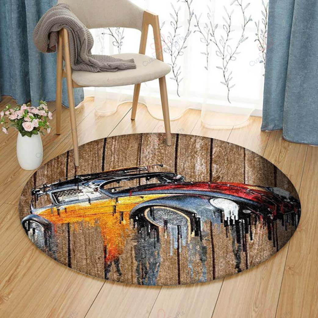 Car Wood Round Carpet Floor Rug Living Room Bedroom Decor Round Area Rug Carpet Car Wood Round Carpet Floor Rug Living Room Bedroom Decor Round Area Rug Carpet