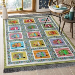 Caravan Colorful Car Rug Sport Decor Gift Floor Decor Living Room Carpet Rug Area Rug - 32d2f28bde1a