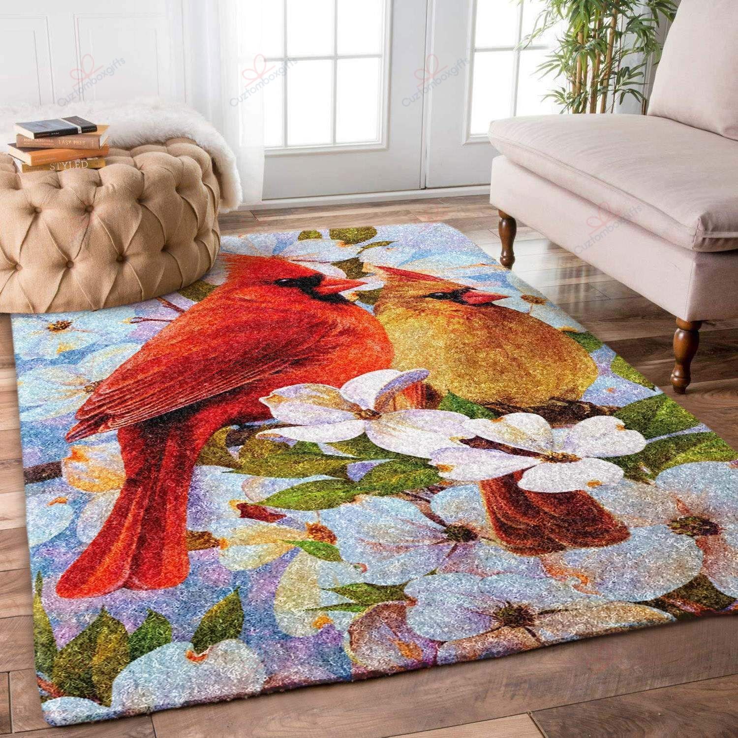 Cardinal And Flower Rug Sport Decor Gift Floor Decor Living Room Carpet Rug Area Rug - 26e265f24c2d Cardinal And Flower Rug Sport Decor Gift Floor Decor Living Room Carpet Rug Area Rug - 26e265f24c2d