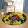 Cardinal And Sunflower Round Carpet Floor Rug Living Room Bedroom Decor Round Area Rug Carpet