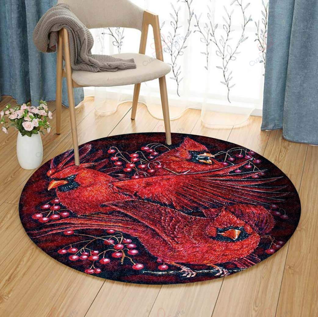 Cardinal Bird 1 Round Carpet Floor Rug Living Room Bedroom Decor Round Area Rug Carpet Cardinal Bird 1 Round Carpet Floor Rug Living Room Bedroom Decor Round Area Rug Carpet