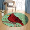 Cardinal Bird 10 Round Carpet Floor Rug Living Room Bedroom Decor Round Area Rug Carpet