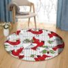 Cardinal Bird 6 Round Carpet Floor Rug Living Room Bedroom Decor Round Area Rug Carpet