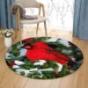 Cardinal Bird 7 Round Carpet Floor Rug Living Room Bedroom Decor Round Area Rug Carpet