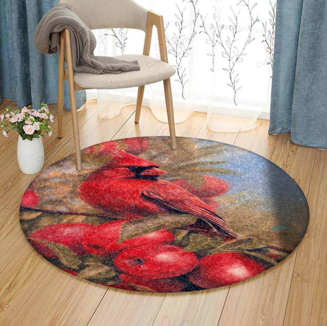 Cardinal Bird 8 Round Carpet Floor Rug Living Room Bedroom Decor Round Area Rug Carpet Cardinal Bird 8 Round Carpet Floor Rug Living Room Bedroom Decor Round Area Rug Carpet