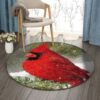 Cardinal Bird 9 Round Carpet Floor Rug Living Room Bedroom Decor Round Area Rug Carpet