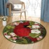 Cardinal Bird Round Carpet Floor Rug Living Room Bedroom Decor Round Area Rug Carpet
